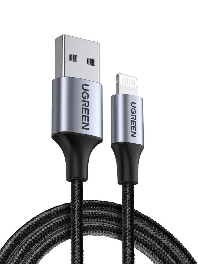 UGREEN Kabel Charger Lightning to USB 2.0 2M 60158 Black Iphone