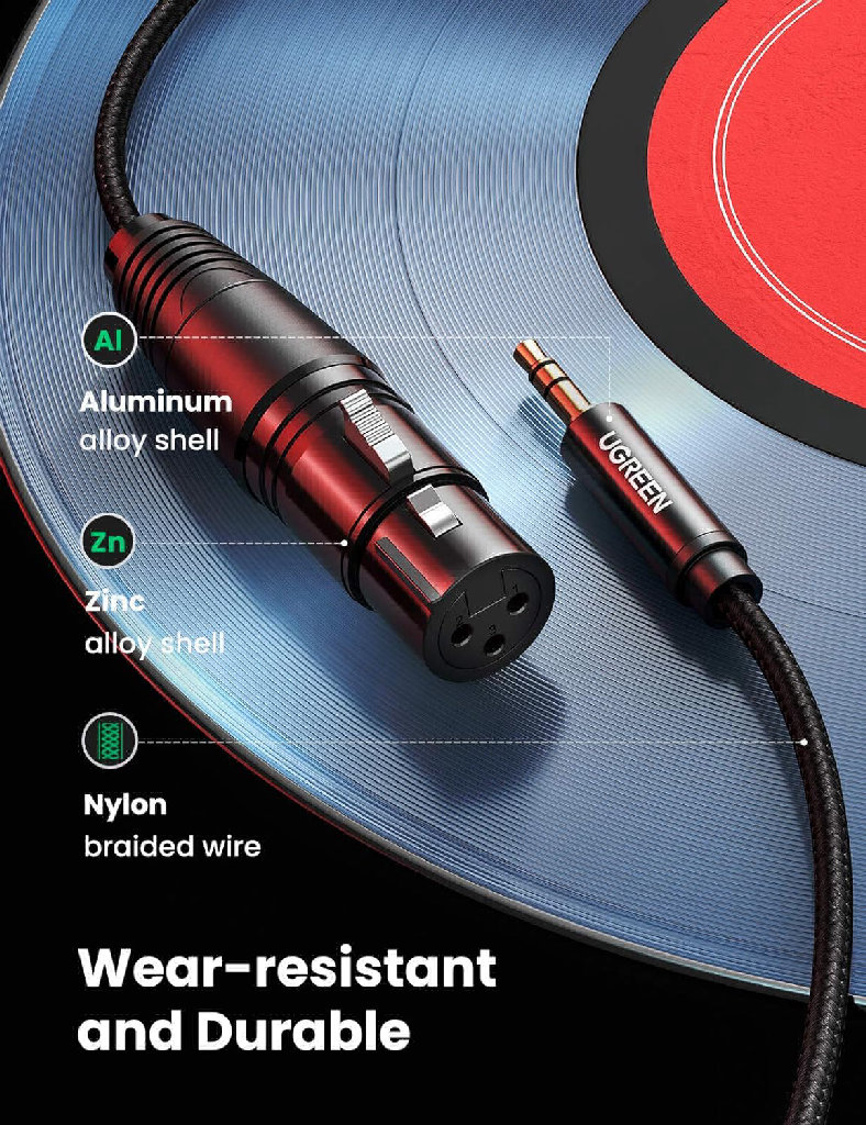 Ugreen 20244 M-XLR 3.5MM 2M 145 Watt 2K