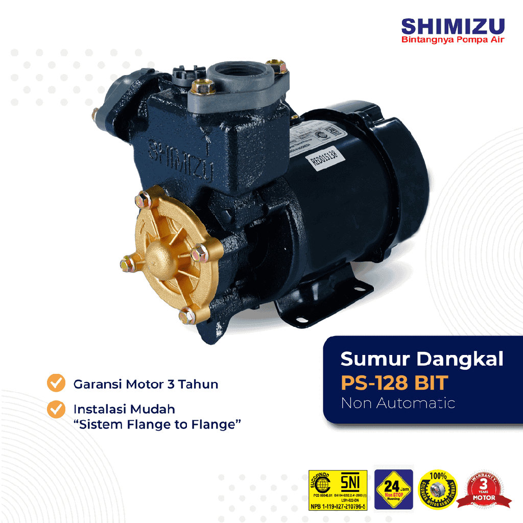 Pompa Shimizu PS-128BIT 9M 33 Liter 125 Watt