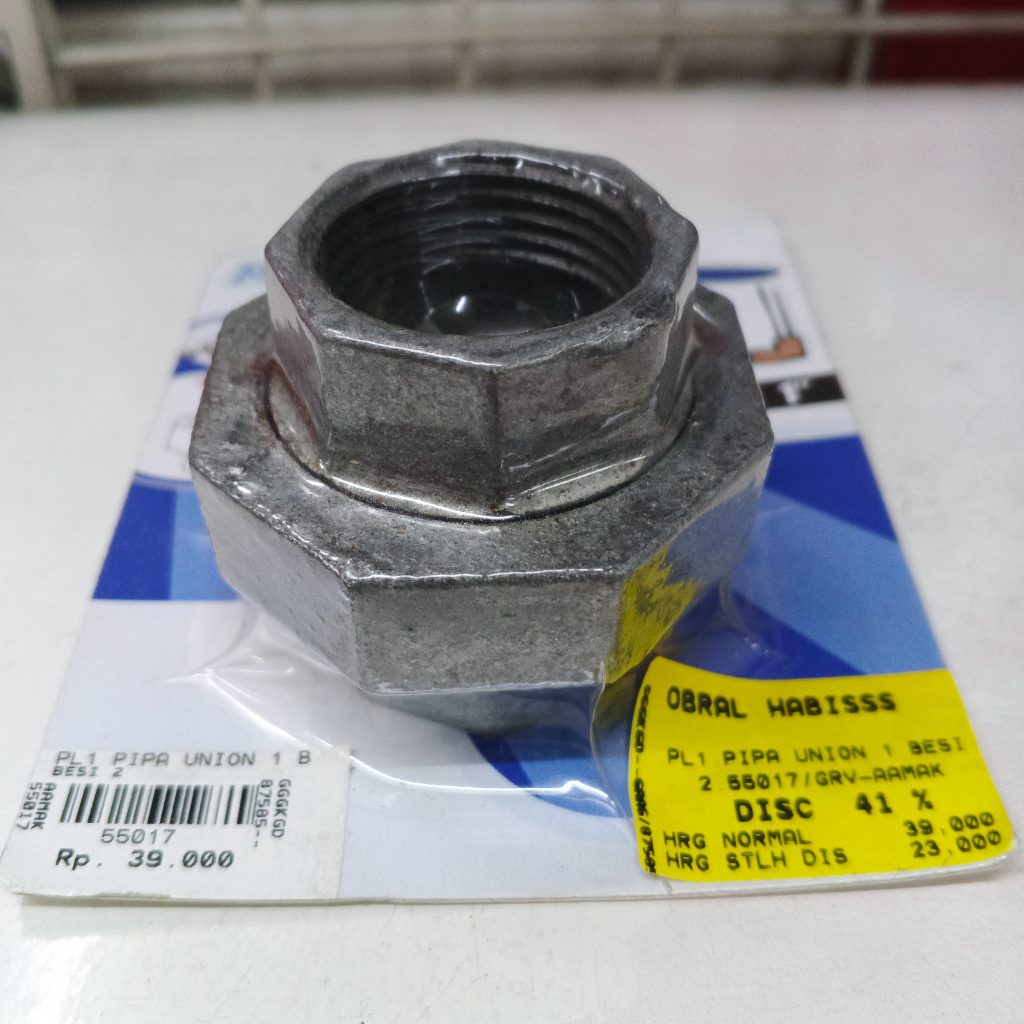 GE - Pipa Besi Watermur Union 1 Inch
