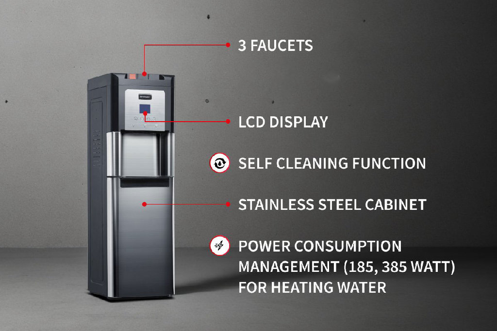 Dispenser Galon Bawah Sharp SWD-78EHLSL 385 Watt 4K