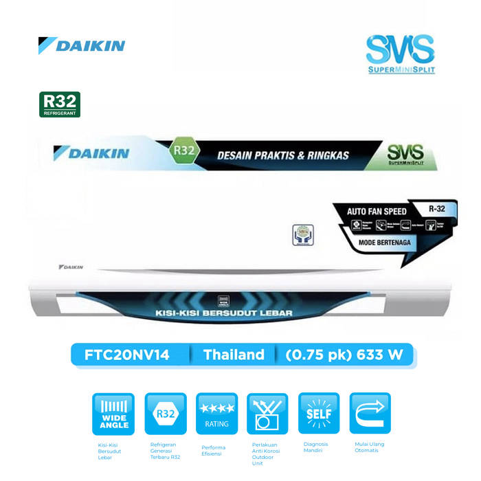 AC Split DAIKIN FTC20NV14 3/4PK