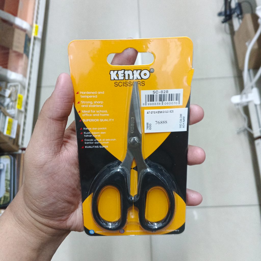 KENKO Gunting Stainless Warna Hitam SC 828