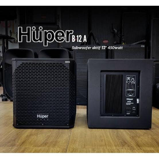 Speaker Active Huper Subwfr B12A 450 Watt 35 Hz – 300 Hz Sensitivitas : 98 dB (+/-2dB)