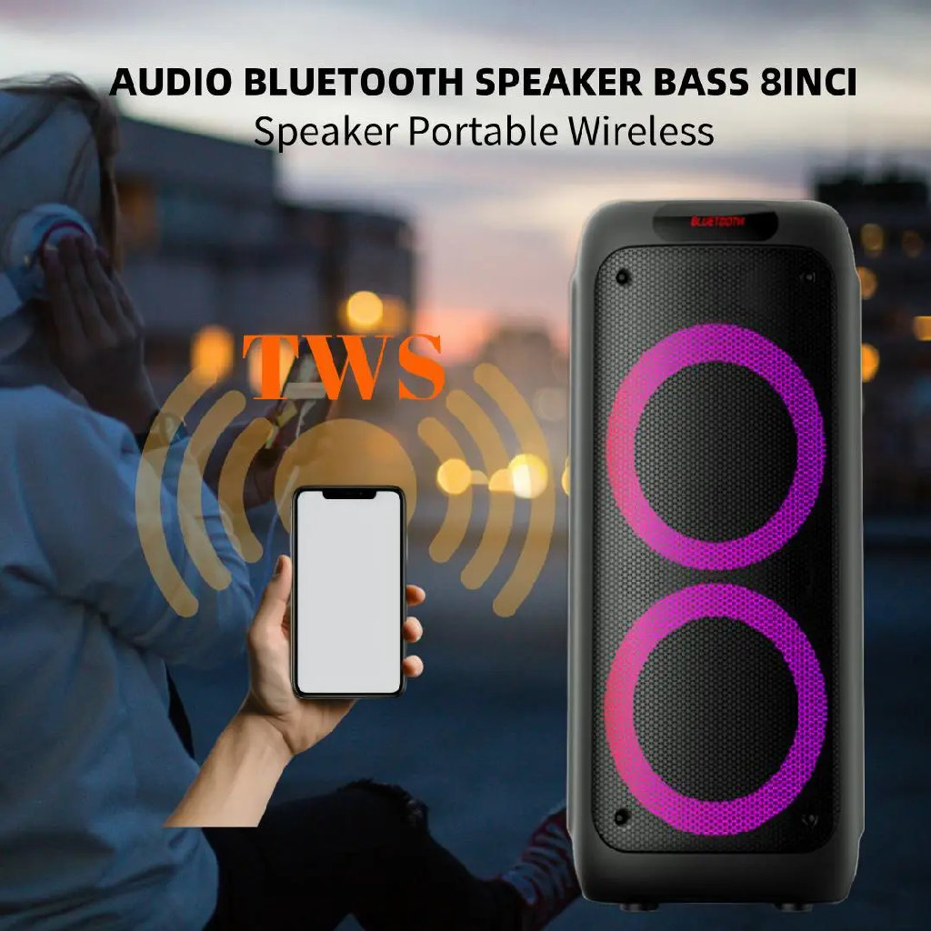 SPEAKER ACTIVE Ichiko PS-8801 8"X2 1.5 Liter