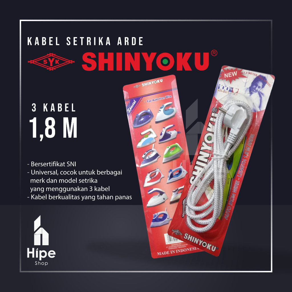 Kabel Setrika SYK 1.8 Meter Biasa