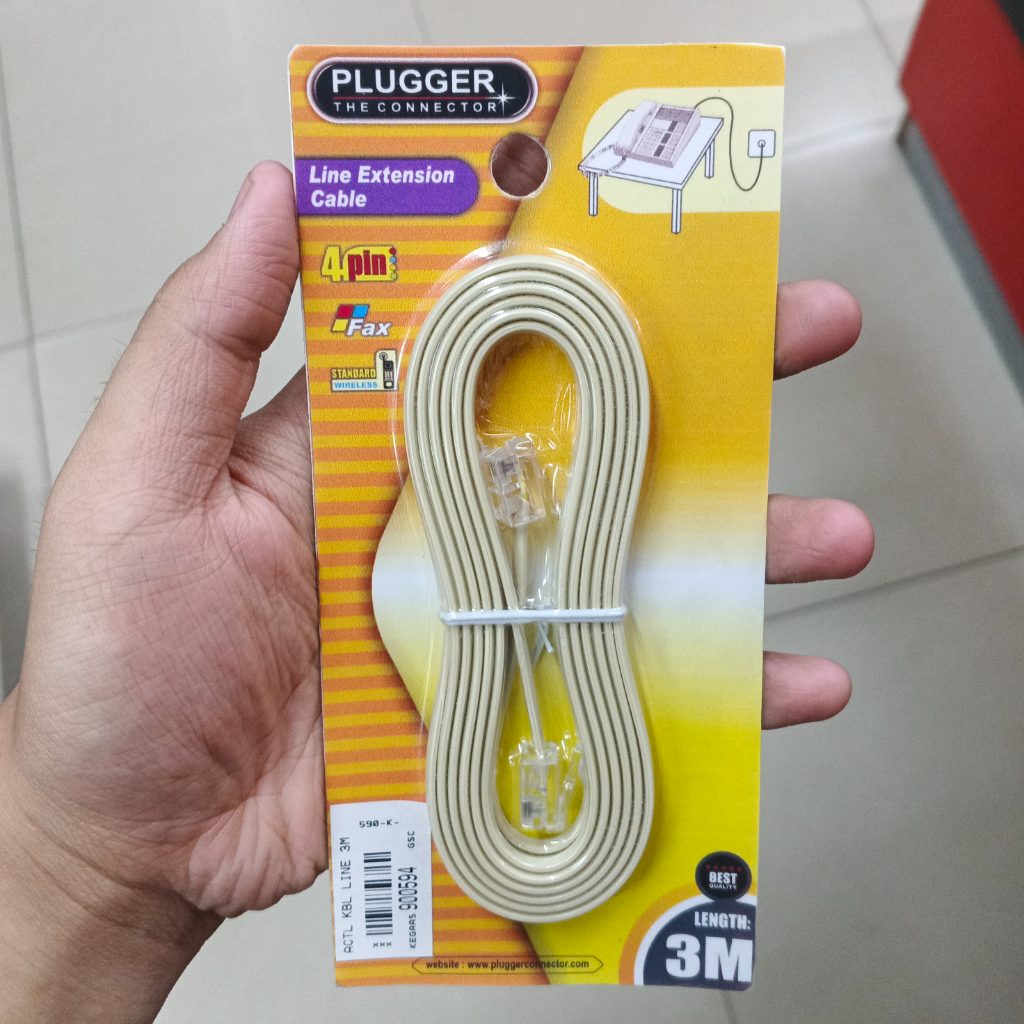 GE - Kabel Line Telepon 3 Meter