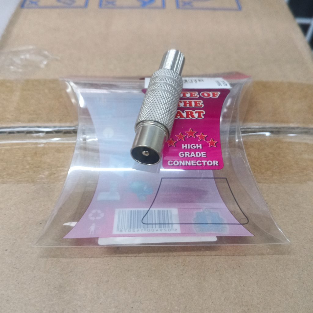 GE - Jack Antena TV Female Besi Silver Buntut Per