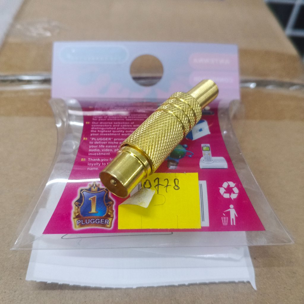 GE - Jack Antena TV Female Besi Gold Buntut Per