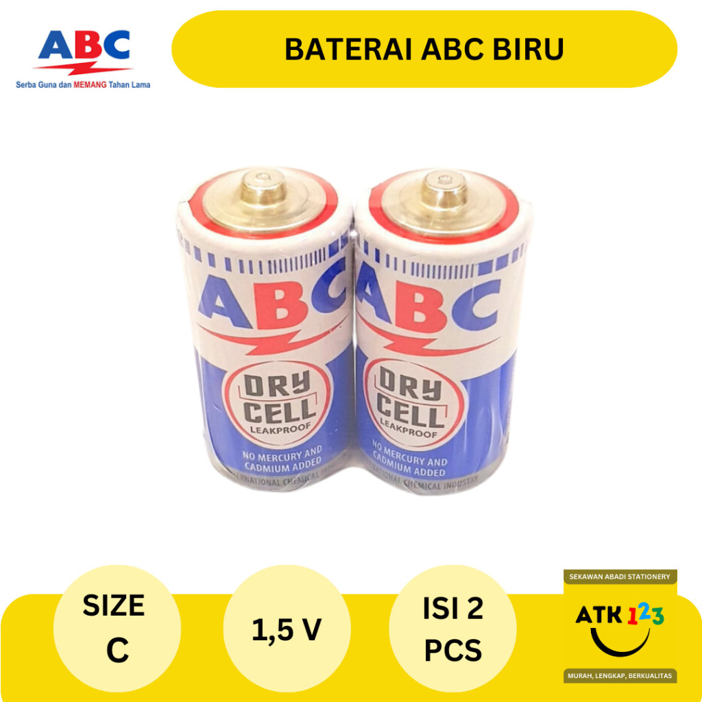 Baterai ABC Biru Size C Isi 2 Pcs